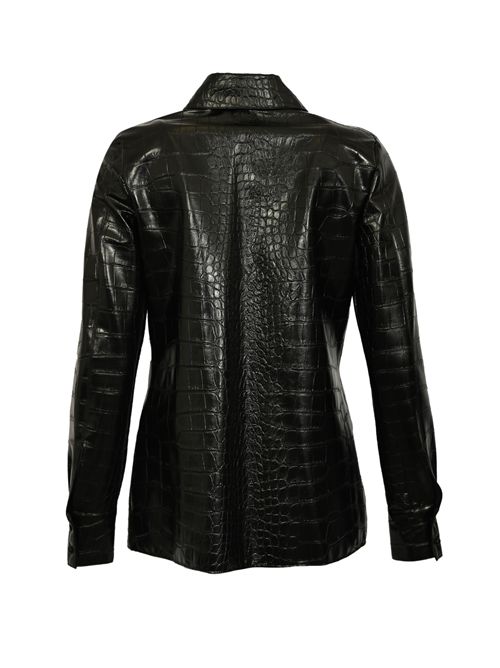 Camicia effetto pelle con stampa cocco Elisabetta Franchi | CA13658E2110